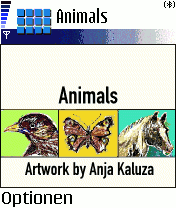 Bildschirmfoto der Software Animals.